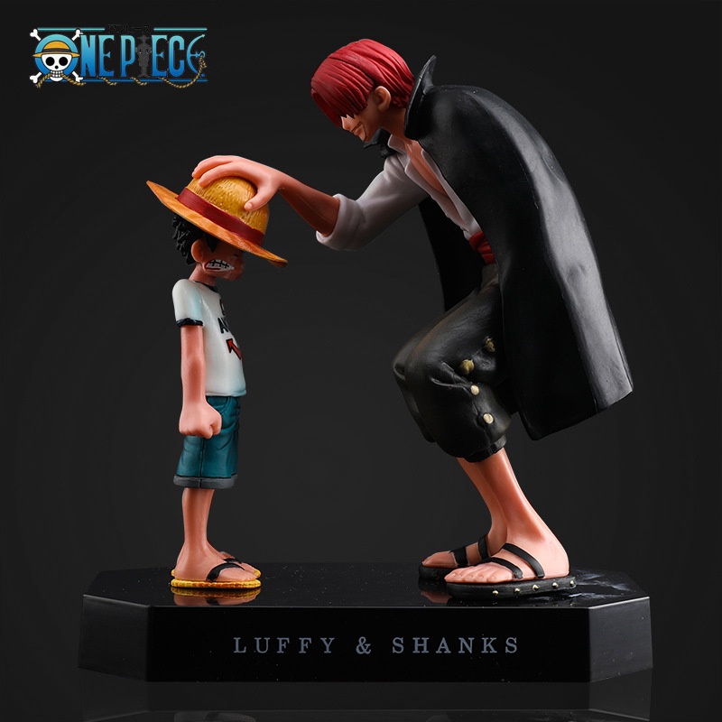 Nhân vật figure shanks tóc đỏ và luffy đồ chơi trẻ em decor mô hình one piece anime lắp ráp decor phòng pc gaming cute