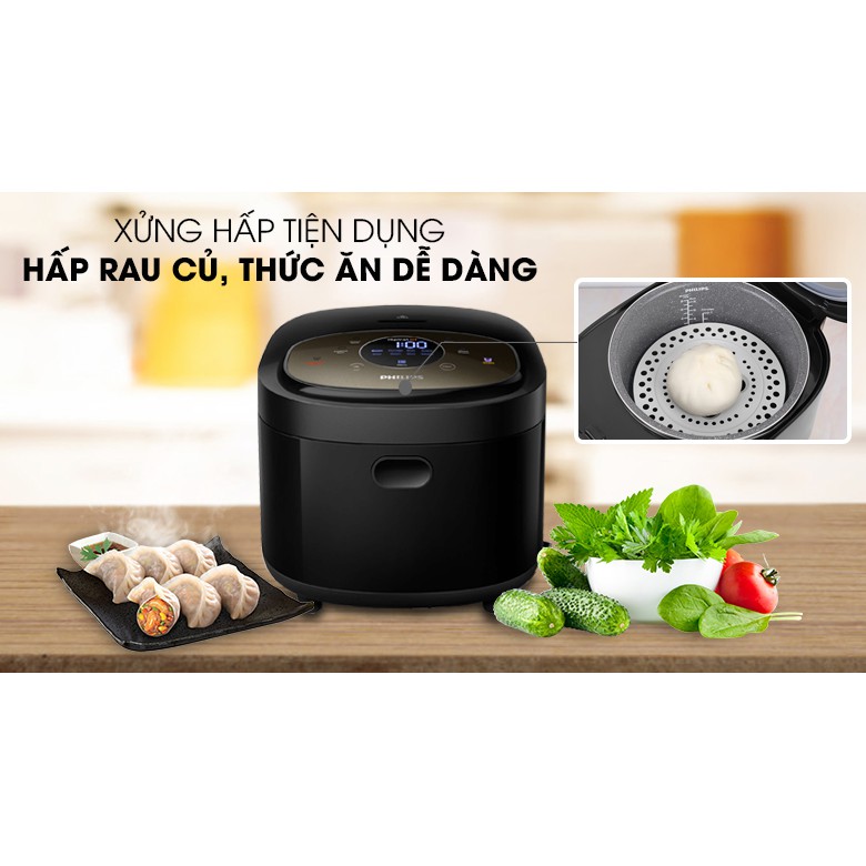 Nồi cơm cao tần Philips 1.5 lít HD4528 – Hàng Chính Hãng – Bảo Hành 2 Năm Toàn Quốc