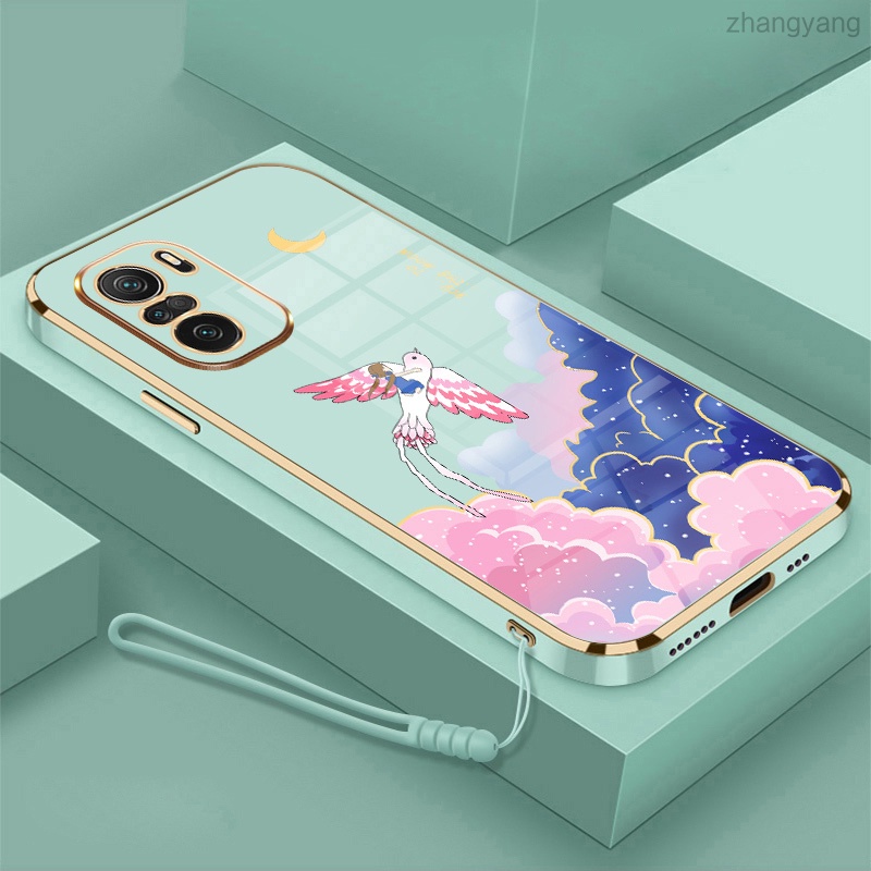 Ốp Điện Thoại Mềm Mạ Điện Kèm Dây Đeo Cho Redmi note 10 note 10 pro note 9 note 9s note 9 pro note 8 note 8 pro note 7