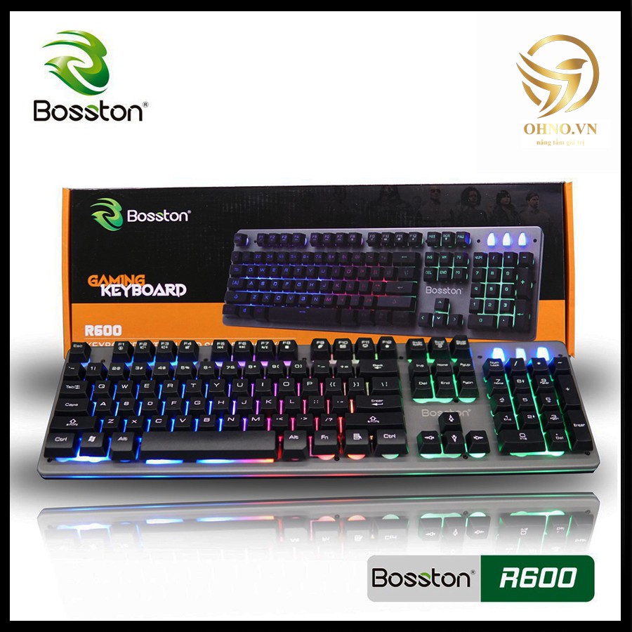 Bàn Phím Có Dây Đèn Led Bosston R600 Bàn Phím Máy Tính Chơi Game Giả Cơ Gaming - OHNO Việt Nam