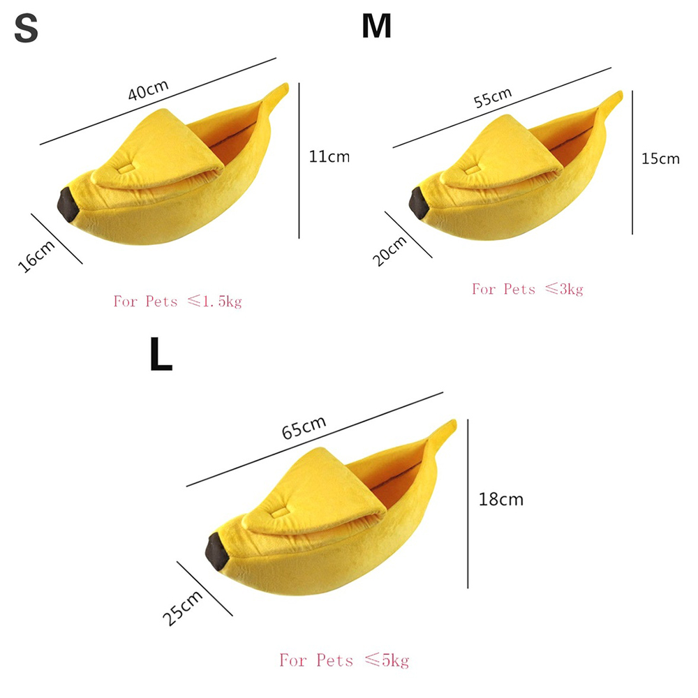nệm Nằm Giữ Ấm Hình Trái Chuối Xinh Xắn Dành Cho Thú Cưng