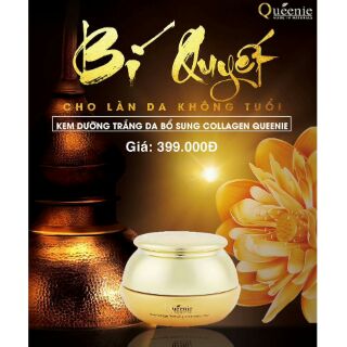 Kem dưỡng trắng da, bổ sung Collagen Queenie 50ml