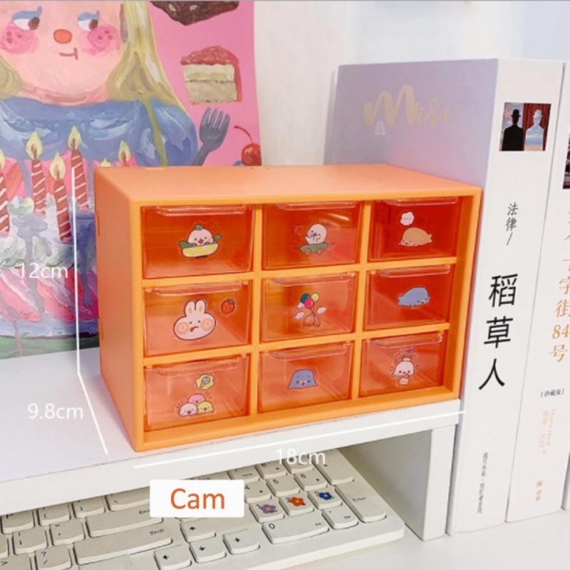 Tủ mini đa năng 9 ngăn Sanrio phiên bản mới 2023 Kuromi Melody Cinnamoroll