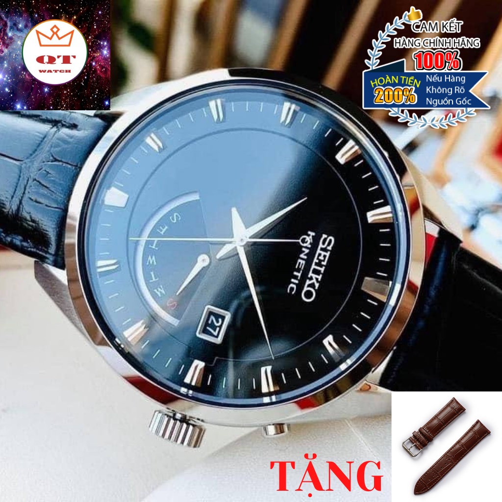Đồng Hồ Nam SEIKO Kinetic SRN045P2 Chính Hãng Tặng Dây Da Cao Cấp