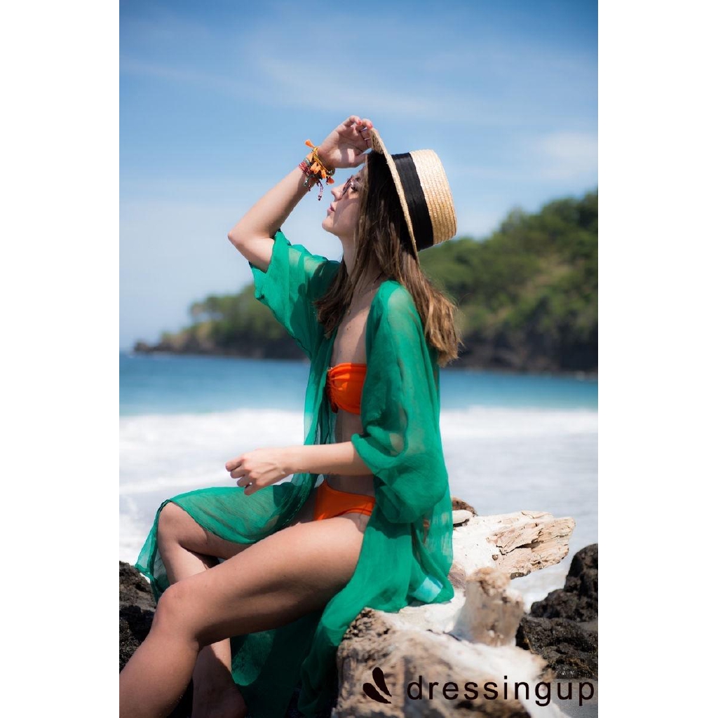 FREESHIP ĐƠN 99K_ Áo choàng Bikini chất Chiffon thiết kế đơn giản thanh lịch