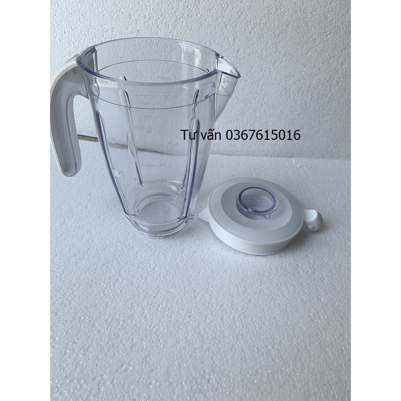 (Linh kiện ) Cốc sinh tố có nắp của máy xay sinh tố philips 2115/2116/2118