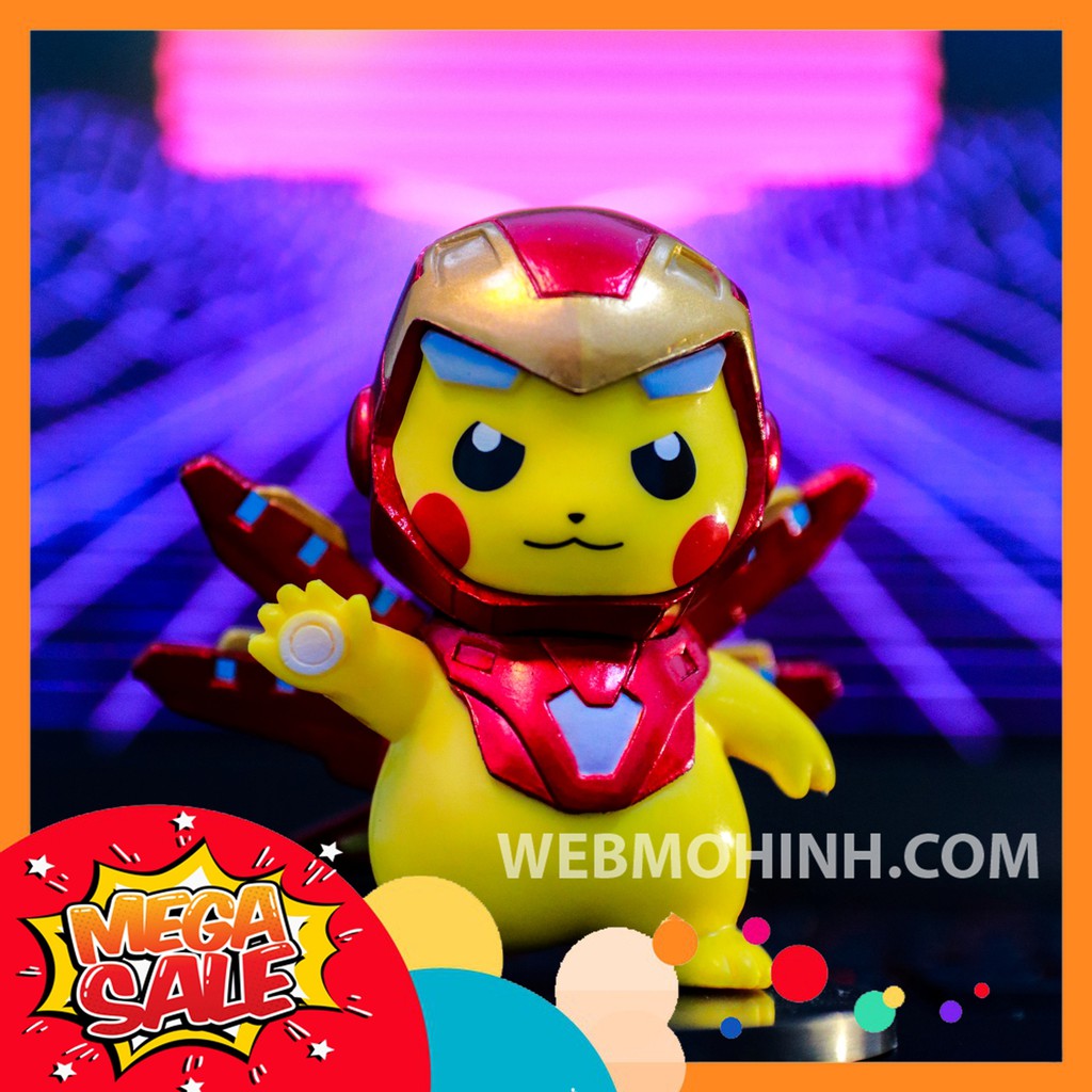 GIÁ HỦY DIỆT Mô Hình Đồ Chơi Pikachu Iron Man Pikachu Cosplay Avengers Rất Đẹp &amp; Cute