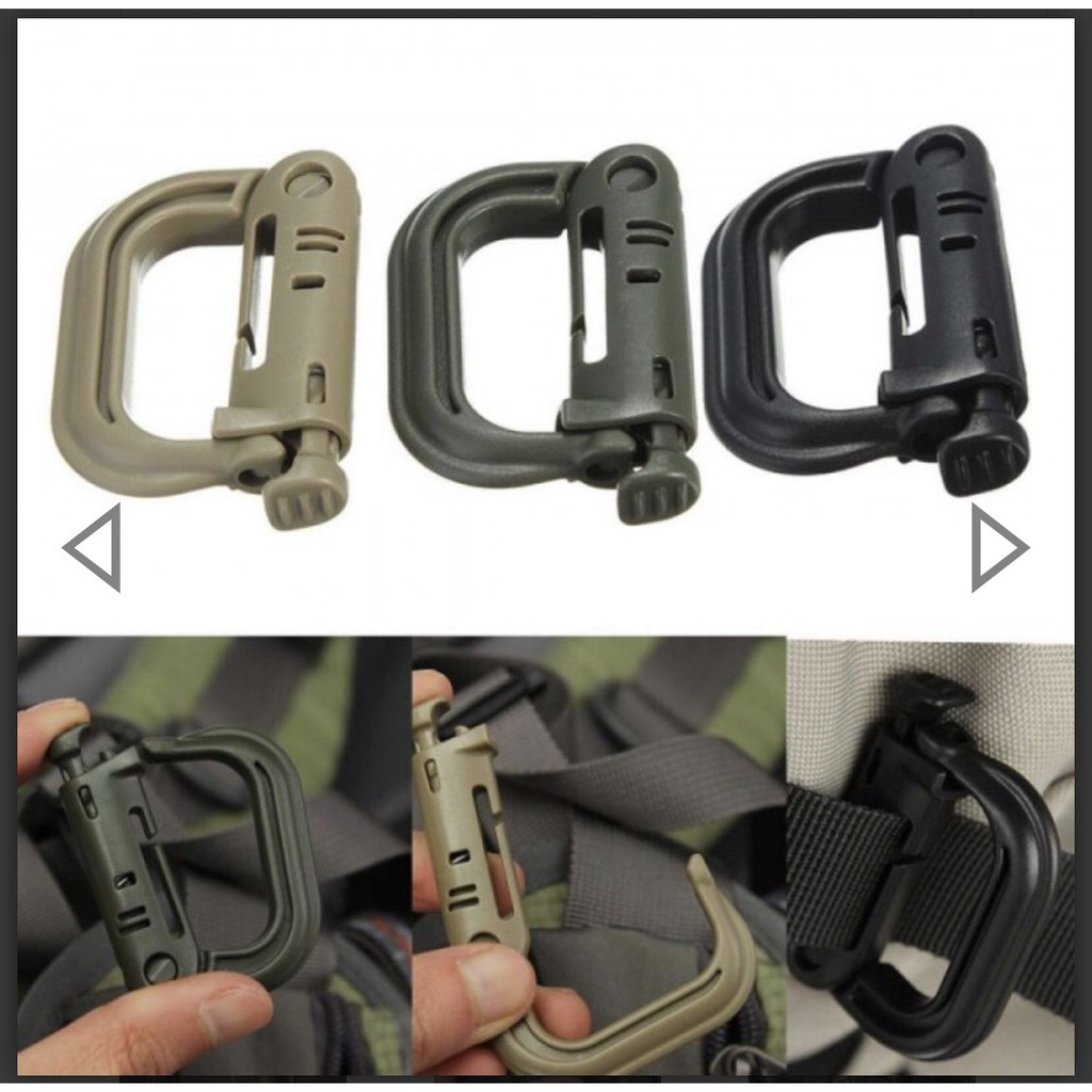 Móc Carabiner Nhựa Kẹp Dây Balo (Nhiều Màu) - móc nhựa balo dã ngoại | BigBuy360 - bigbuy360.vn