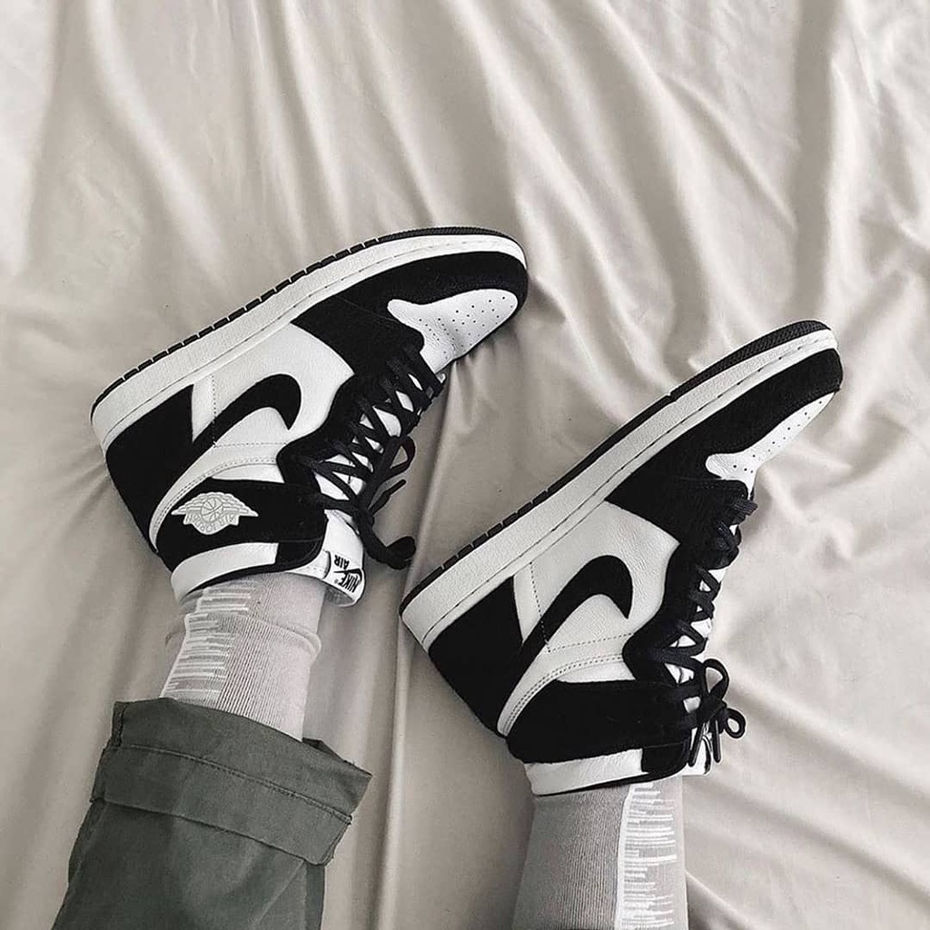 Giày Jordan 1 Panda High JD1 Cổ Cao, Giầy Sneaker Nam Nữ Giá Rẻ Đế Bằng Full Bill Box | WebRaoVat - webraovat.net.vn