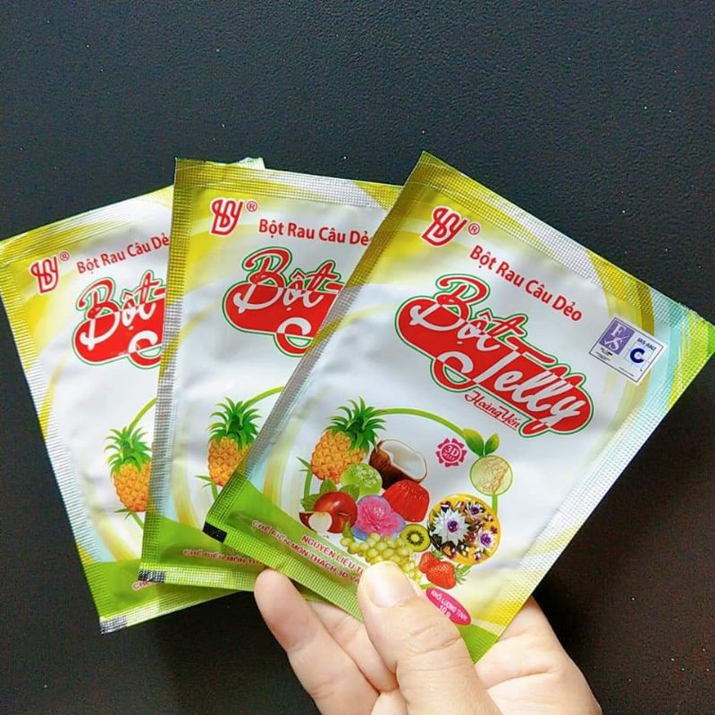 Bột rau câu dẻo Jelly Hoàng Yến 10g