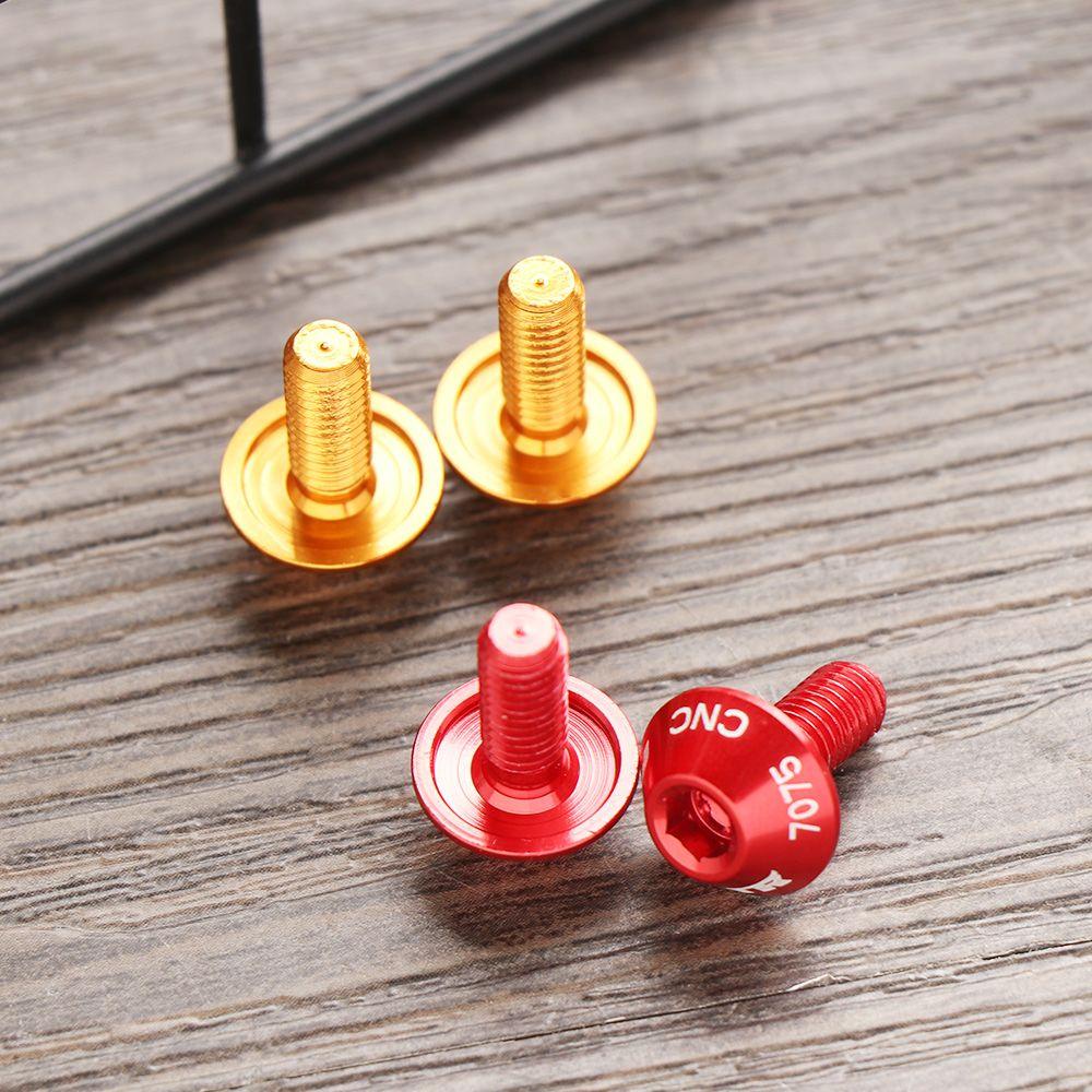 Set 2 Ốc Vít Bằng Hợp Kim Nhôm Nhiều Màu Cho Xe Đạp Leo Núi