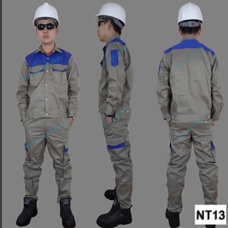 Bộ quần áo bảo hộ lao động đẹp, bộ quần áo lao động cho công nhân, kỹ sư M13-BHH