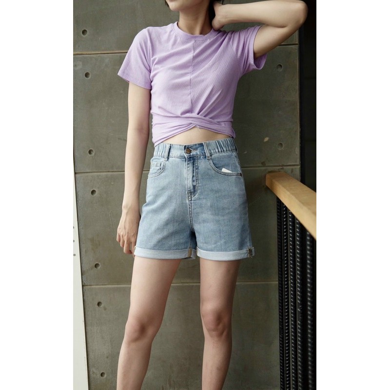 short jeans lưng thun