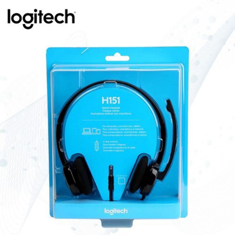 Tai nghe chụp tai LOGITECH H151 (1 jack 3.5mm + Mic khử tiếng Ồn) - Hàng chính hãng