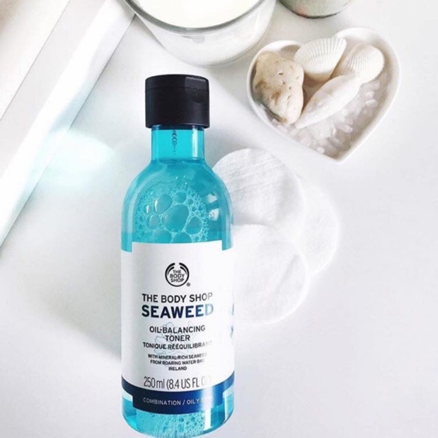 toner nước hoa hồng da dầu nhờn the body shop seaweed clarifying oil balancing toner 250ml