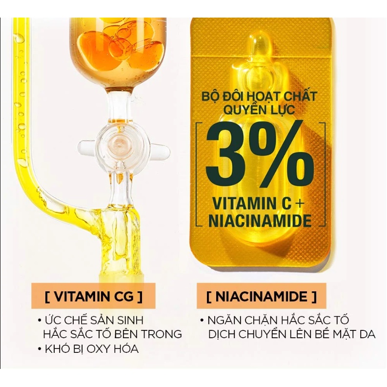 Tinh Chất Cô Đặc Tăng Cường Sáng Da Mờ Thâm Garnier New Bright Complete Vitamin C Ampoule Serum 12x1.5ml