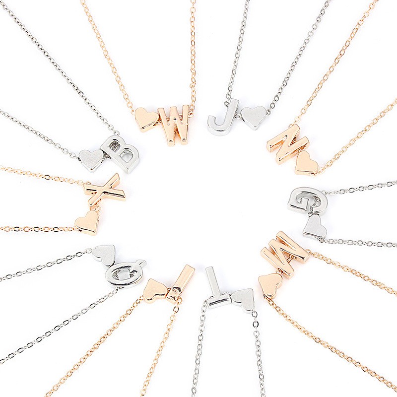 Vòng cổ Hợp Kim Mặt Chữ Cái Rỗng Kiểu Dáng Tinh Tế Thời Trang Mới