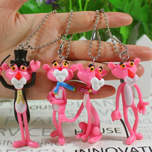Móc khóa hình báo hồng xinh xắn Móc Khóa Báo Hồng Pink Panther Cute Treo Balo túi xách phong cách Hàn Quốc