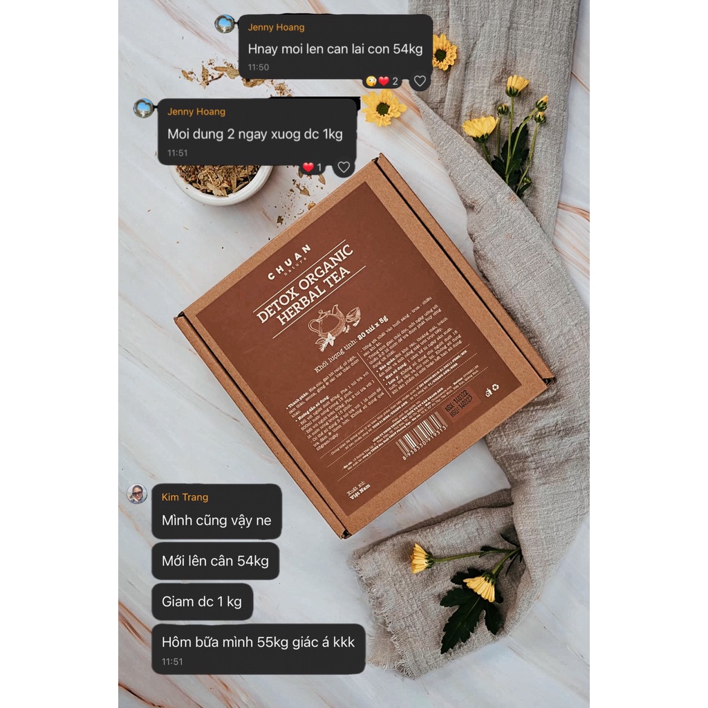 Trà CHUAN Nature Detox Organic Herbal Tea 20 túi *5g