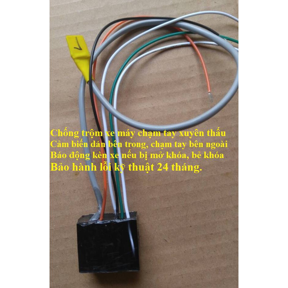 Chống trộm cướp xe máy cảm biến chạm tay xuyên thấu báo động kèn xe