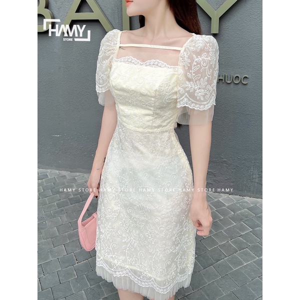 Đầm Dài Lưới Ren