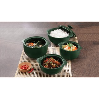 Combo 4 nồi dưỡng sinh (0.35/0.55/0.4/0.85) Healthy Cook Xanh Rêu