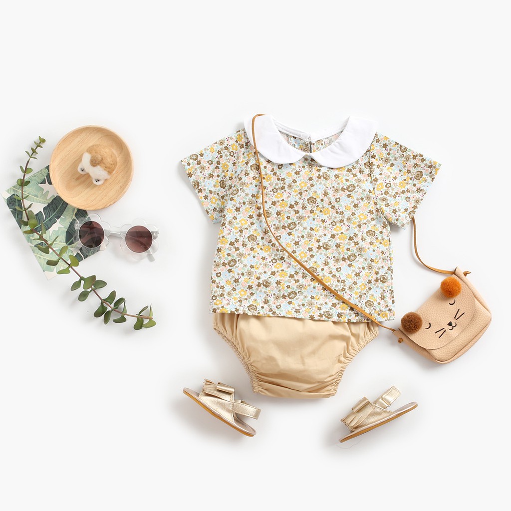 Bộ Đồ Sanlutoz 2 Món Làm Bằng Cotton Dành Cho Bé Vào Mùa Hè