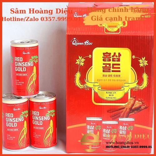 Sâm Hoàng Diệu - Nước Hồng Sâm Lon Cao Cấp Hàn Quốc Queenbin lẻ dùng thử