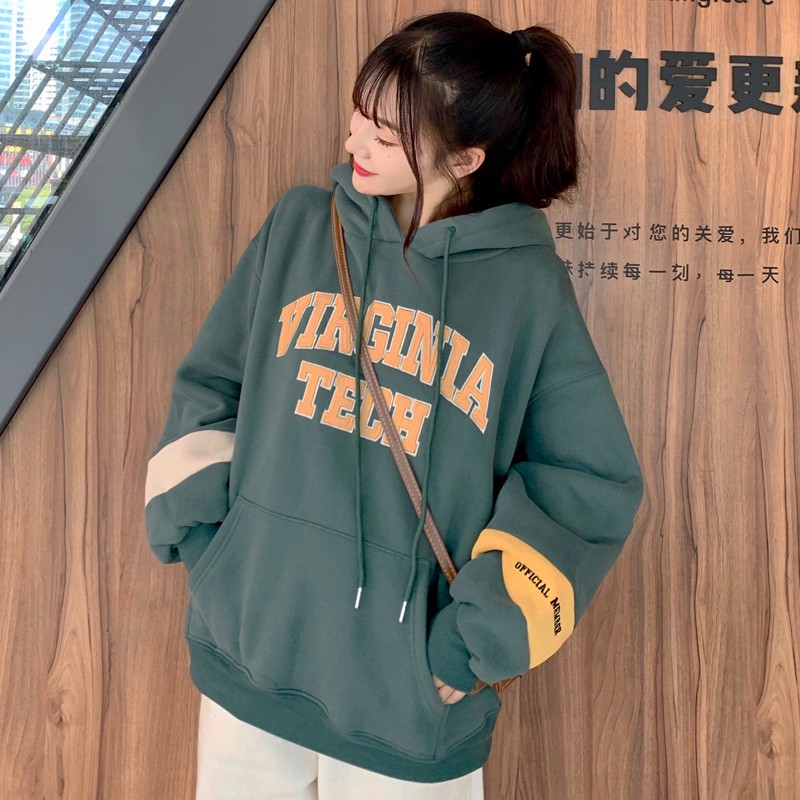 Áo hoodie tay dài kiểu dáng trẻ trung năng động cho nữ | BigBuy360 - bigbuy360.vn