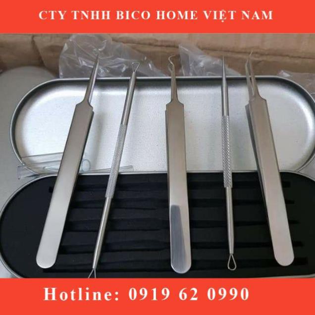 Bộ Dụng Cụ Nặn Mụn 5 Chi Tiết -Thiết Bị Spa BICO