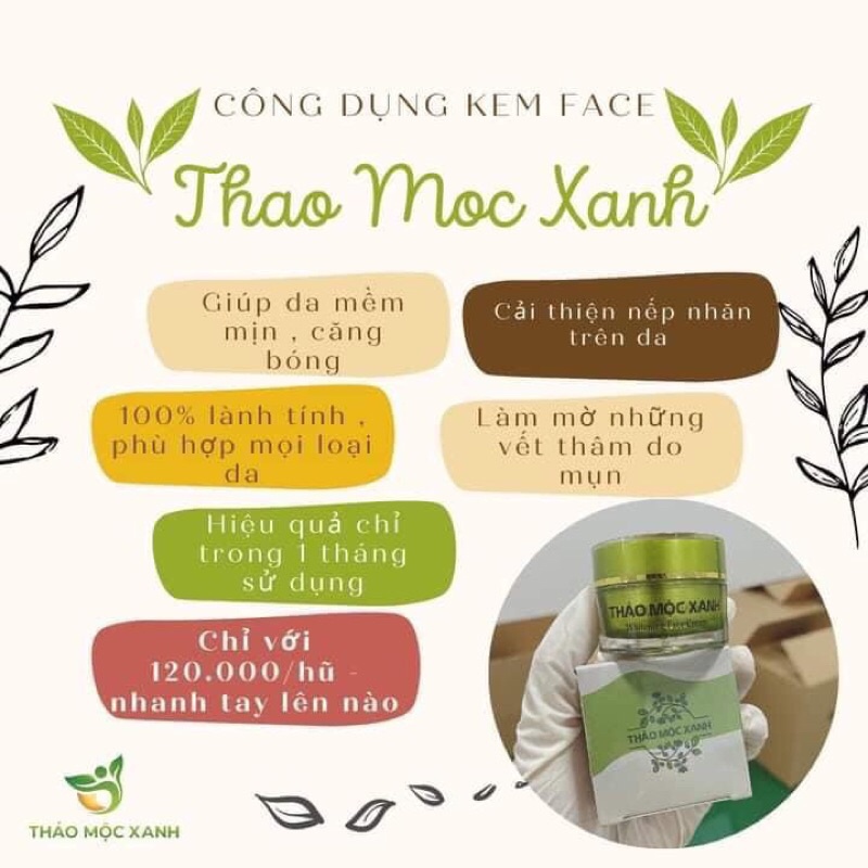 [Sẵn Hàng] Kem Face Thảo Mộc Xanh