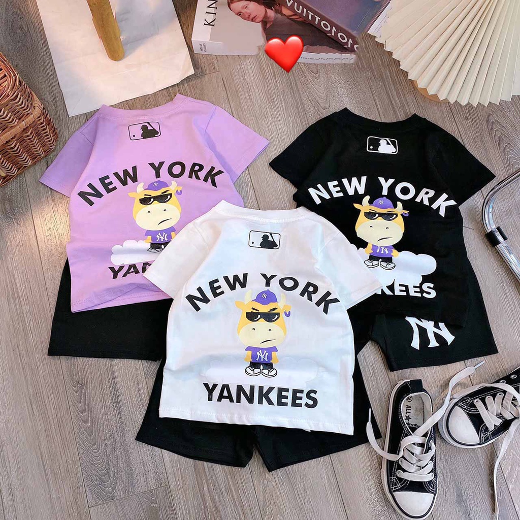 [SIZE ĐẠI] BỘ CỘC TAY NEW YORK CHẤT COTTON MỀM MÁT HÀNG LOẠI 1 PHONG CÁCH CHO BÉ 15-30KG. VIDEO THẬT. XƯỞNG MAY BIBO