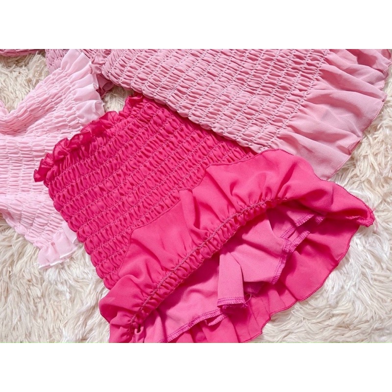 SET ÁO 2 DÂY VÁY NHÚN ( HÌNH THẬT Ở CUỐI ) | BigBuy360 - bigbuy360.vn