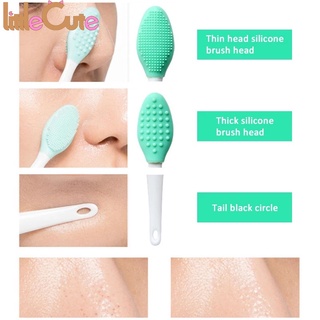 [Hàng mới về] Cọ silicon mềm mại hai mặt tẩy tế bào chết vùng mũi hiệu quả với màu sắc ngẫu nhiên