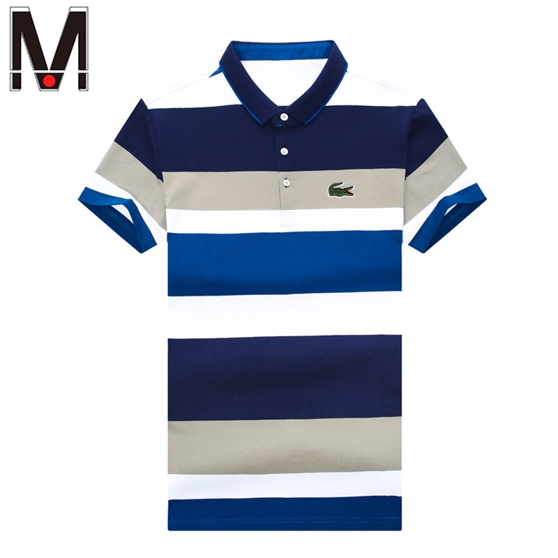 Áo Thun Polo Nam Tay Ngắn Họa Tiết Sọc Ngang Phối Màu Đơn Giản Thời Trang | BigBuy360 - bigbuy360.vn