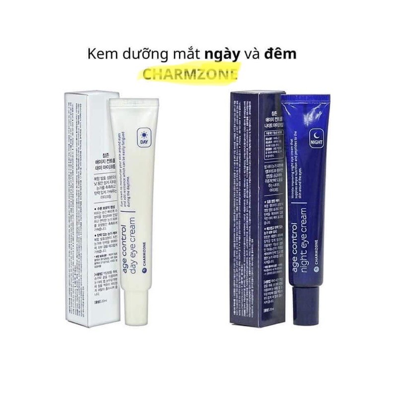 [Có bill]Set kem dưỡng mắt ngày đêm Charm zone Hàn quốc