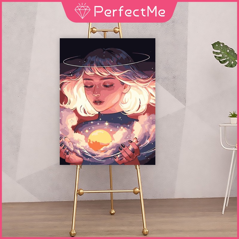 Bộ tranh sơn dầu 40x50cm tự làm họa tiết chòm sao trang trí nhà cửa