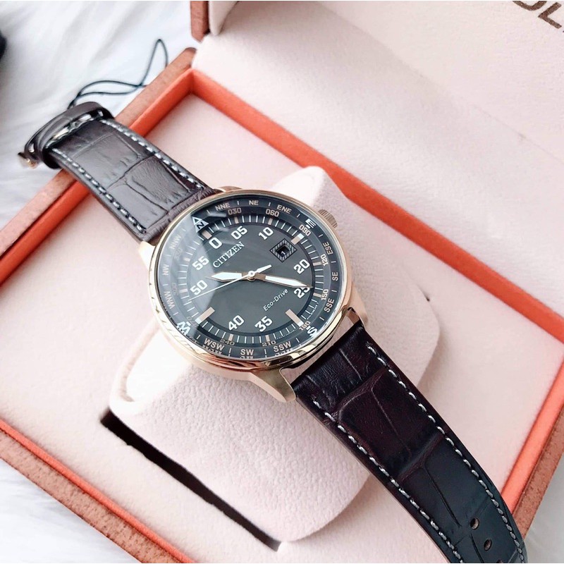 Đồng hồ nam  CITIZEN Eco-Drive Grey Dial Rose-Gold Tone Men’s Watch