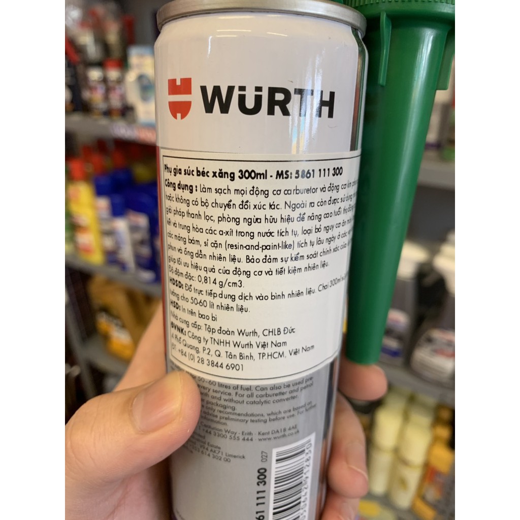 Súc béc xăng Wurth Petrol Injection System Cleaner 300ml 5861111300