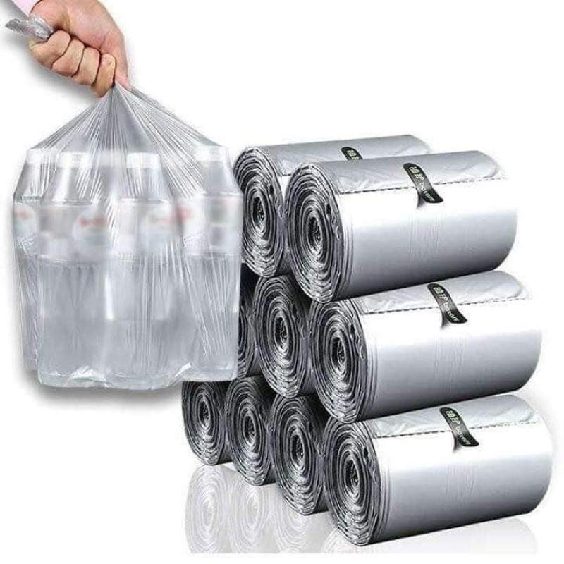 Cuộn 110 túi đựng rác bạc tự phân hủy siêu dai