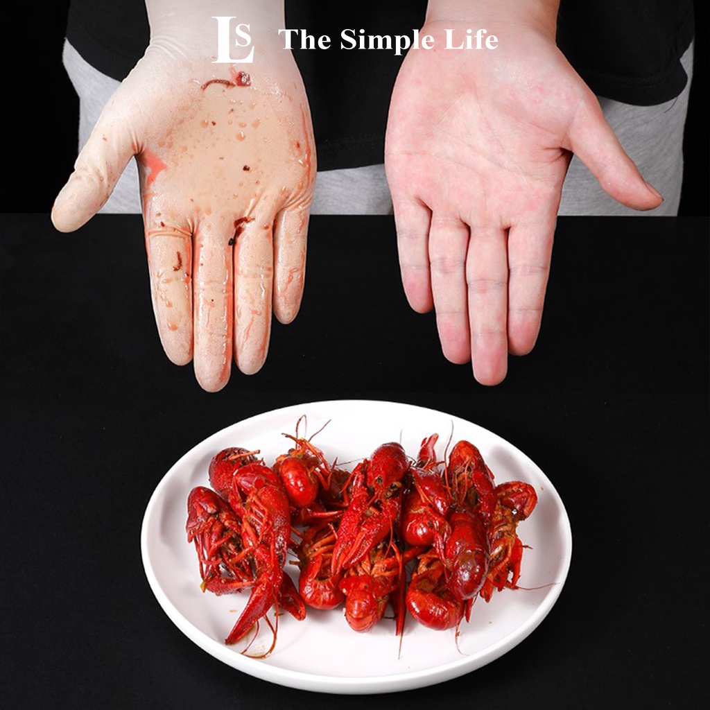 Găng tay cao su 100 cái, găng tay cao su dùng trong thực phẩm, nấu ăn, vệ sinh bếp siêu dai dùng 1 lần [CHÍNH HÃNG]