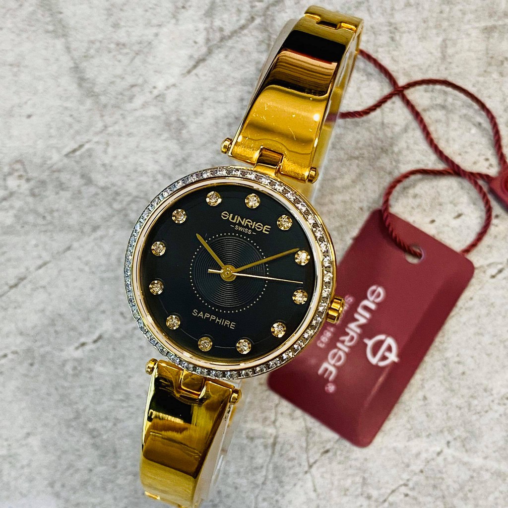 Đồng hồ Sunrise nữ chính hãng Nhật Bản L9936.AA.G.D - kính saphire chống trầy - đính