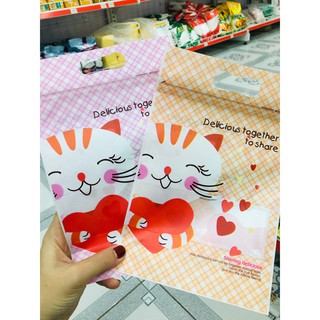 Túi zip mèo thần tài 17,5x15,5cm