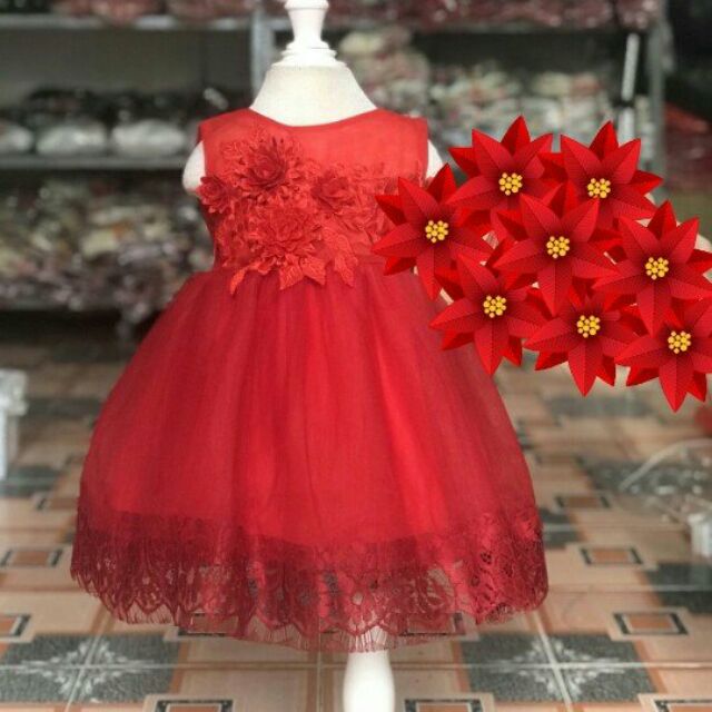 Đầm kết hoa nổi 3d cực sang chảnh