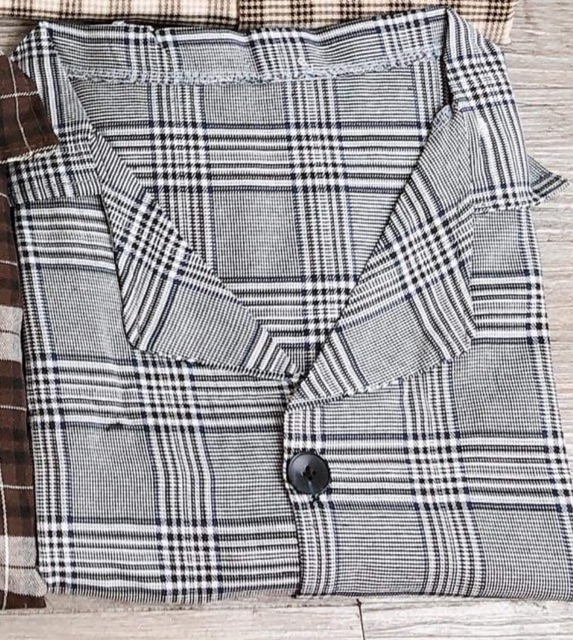 [Mã FAXANH245 giảm 10K đơn 50K] Sét véc kẻ Croptop TT12 | BigBuy360 - bigbuy360.vn