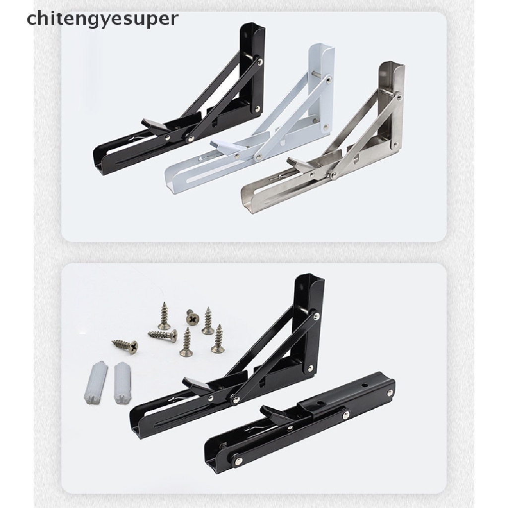 1 kệ gắn tường bằng thép không gỉ hình tam giác có thể gấp gọn trang trí nhà cửa