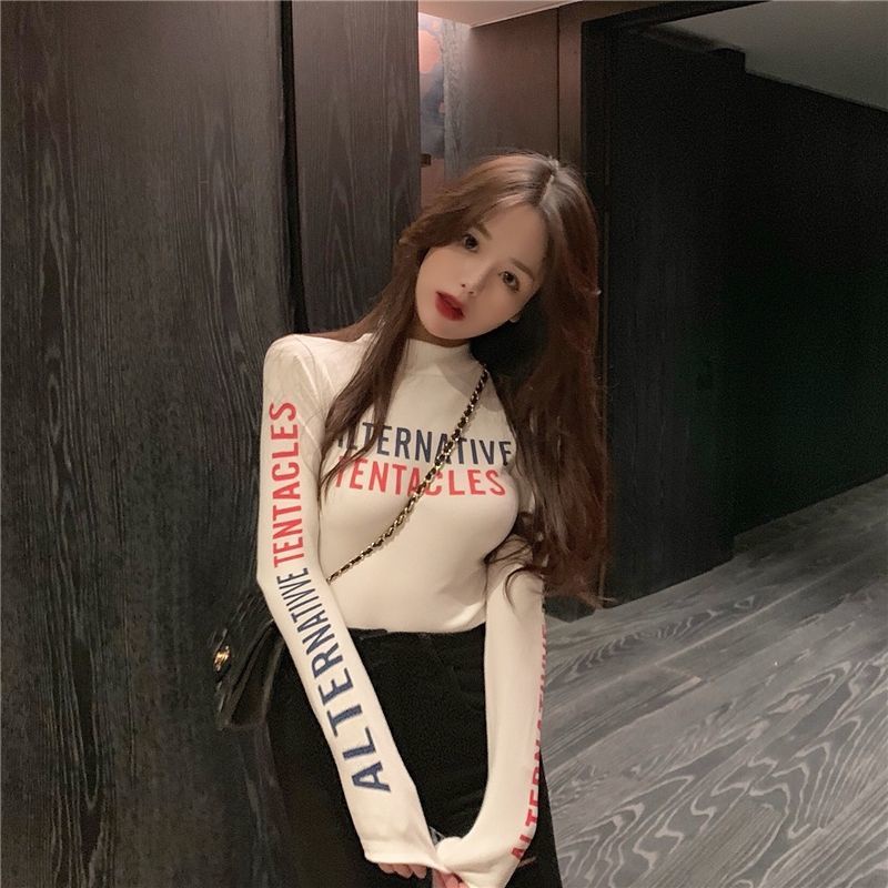 Áo thun COZOK tay dài dáng ôm thời trang Hàn Quốc cho nữ