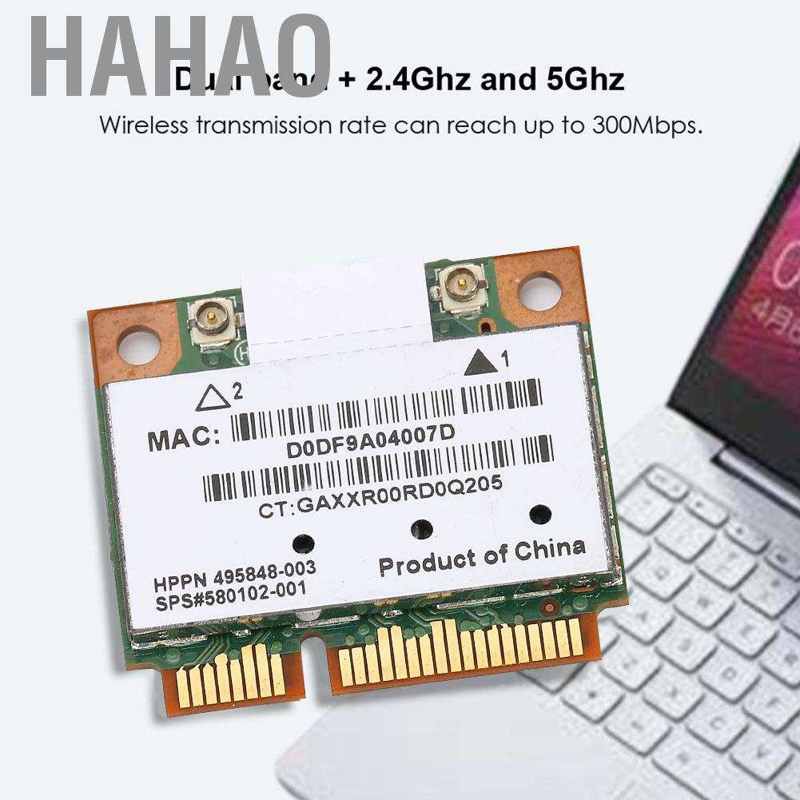 Card Wifi Không Dây Mini Pci-E 2.4 / 5g 300m 802.11a / B / G / N Cho Laptop Pc