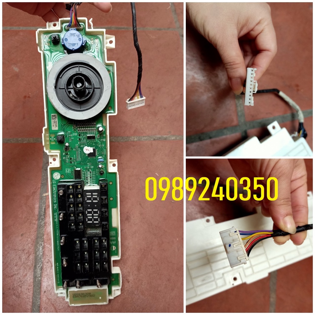 Bo mạch hiển thị máy giặt LG FC1408S4W, FC1475N5W hàng tháo zin
