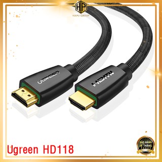 Cáp hdmi 2.0 ugreen hd118 dây bọc dù hỗ trợ 3d, 4k cao cấp - hapugroup
